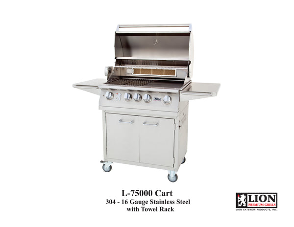 Lion BBQ Grills - 32 Inch BBQ Grill and Cart Combo