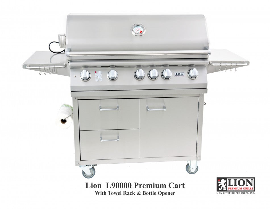 40-Inch Natural Gas Grill L90000 with Refrigerator and Door and Drawer  Combo and Drop-in Sink with and 5 in 1 BBQ Tool Set