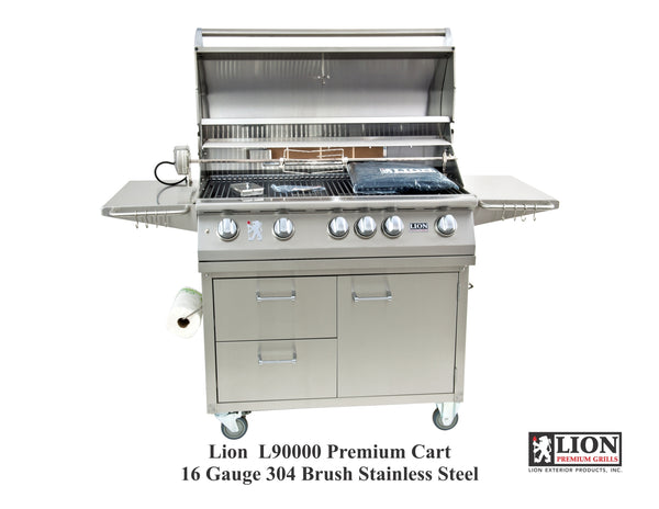Lion BBQ Grills - L90000 40 Inch BBQ Grill and Cart Combo
