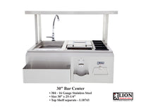 Lion BBQ Grills - Bar Center and Top Shelf